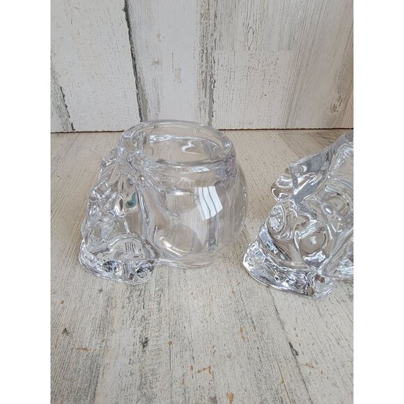 Heavy weighted glass Skull tea light holder Halloween set - Picture 8 of 12